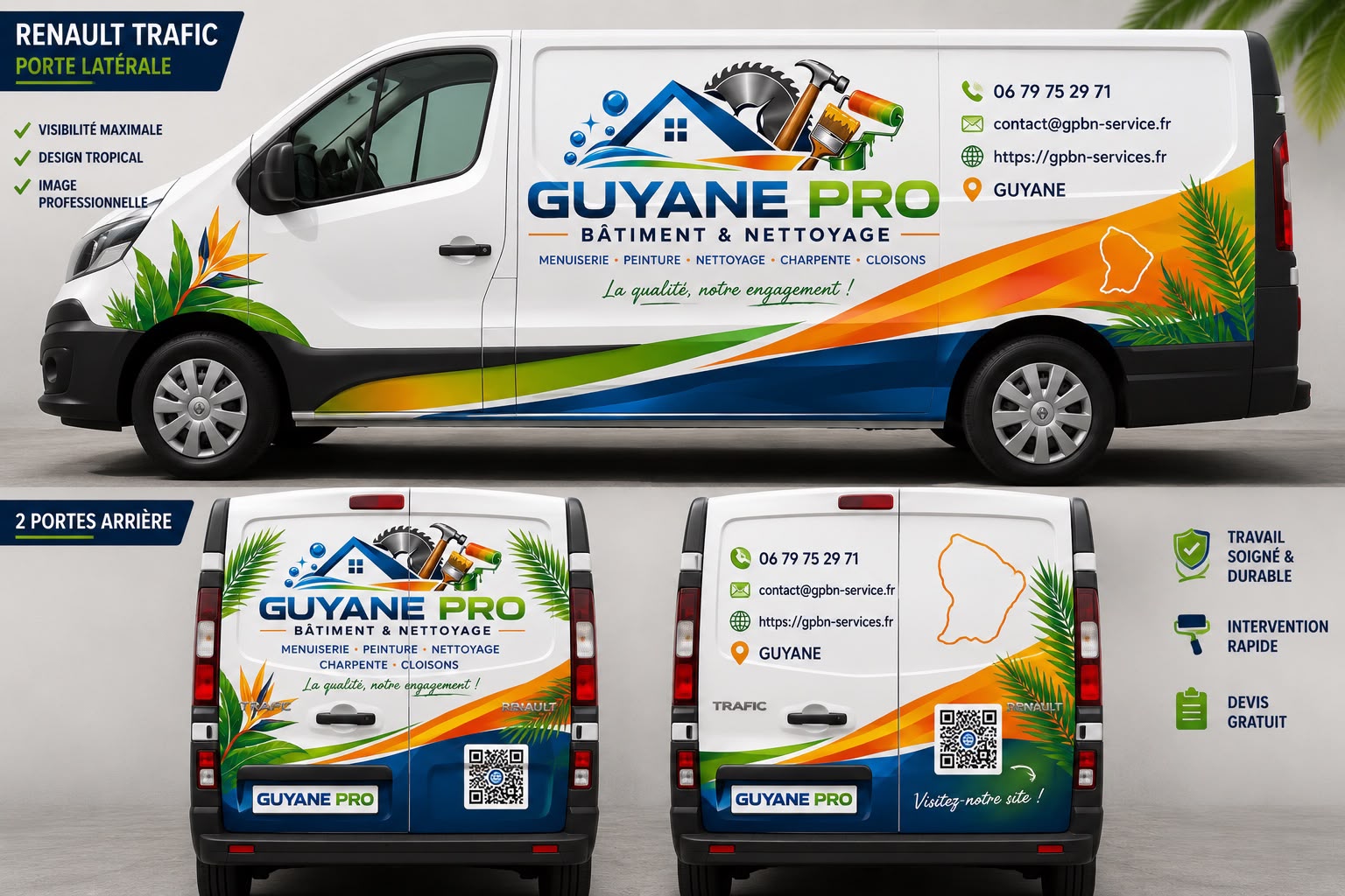 Camionnette de Guyane Pro Bâtiment & Nettoyage